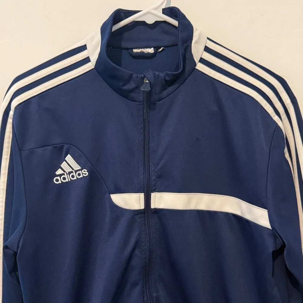 Adidas Tiro 13 track training jacket Youth/Men Blue and White full zip size L